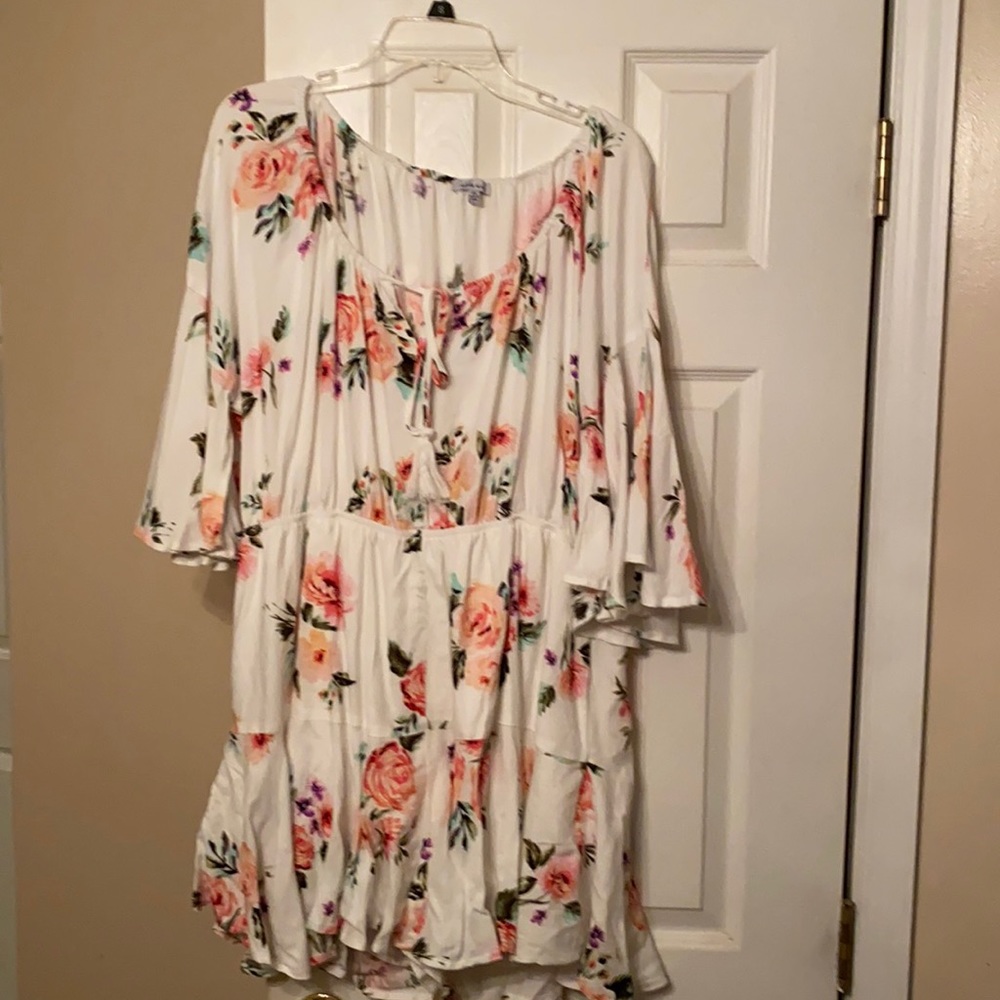 White floral romper